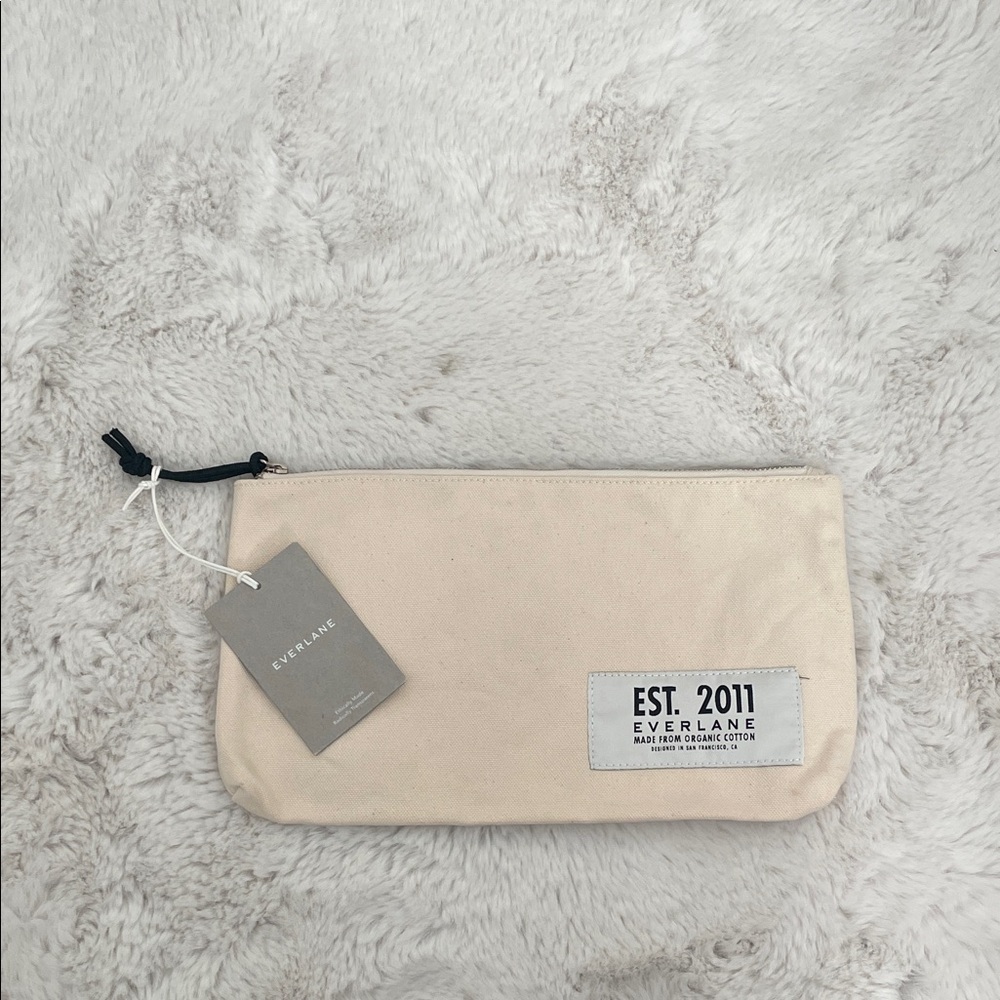 Everlane Natural Canvas Zip  essential Pouch
